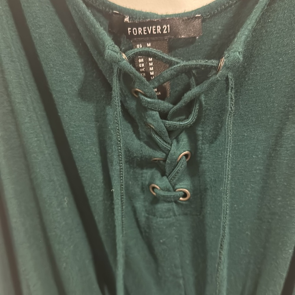 Forever 21 Emerald Green Romper Size M - Picture 3 of 7